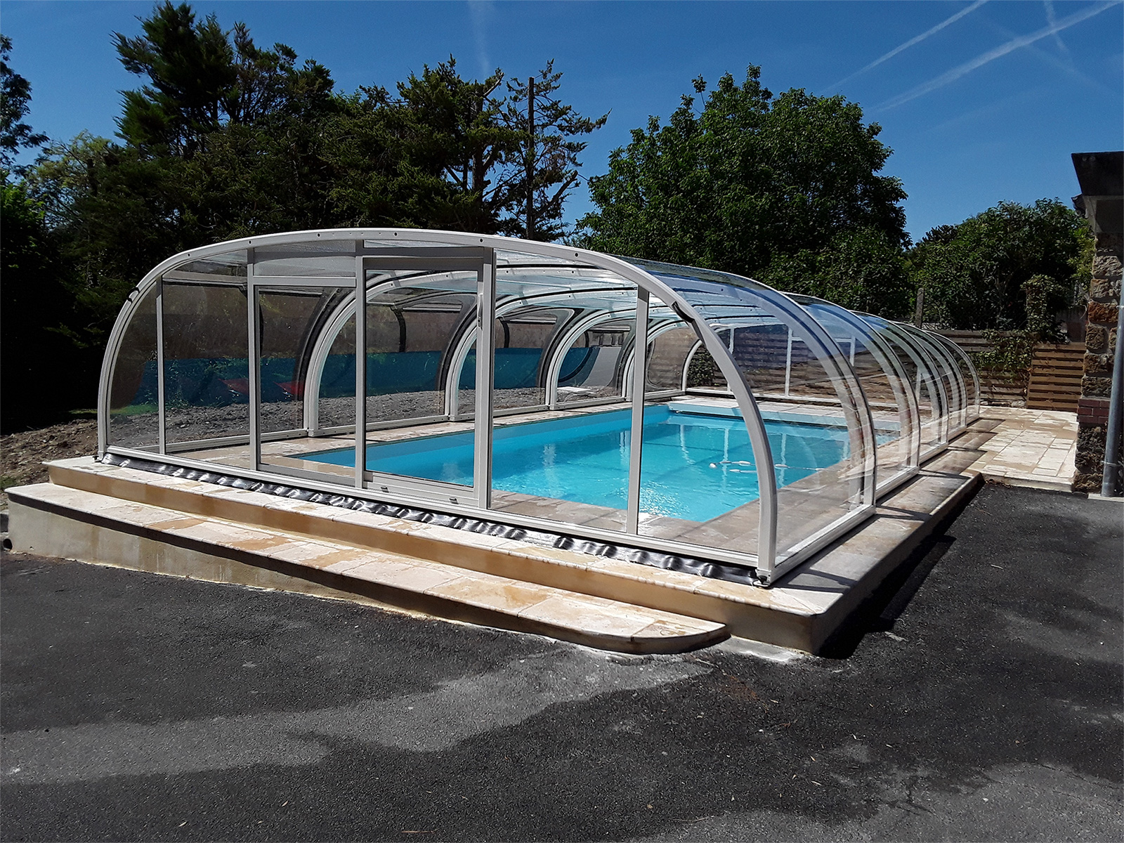 Abri de piscine haut